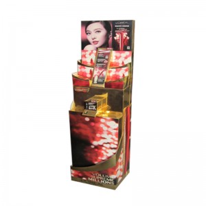 Corrugated POS Counter PDQ Display with LCD, Cardboard Advertising Desktop Tray Display Stands