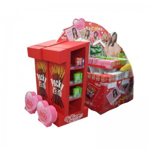 Glossy CMYK Compartment POS Cardboard Displays Stand for Selling Children Toy